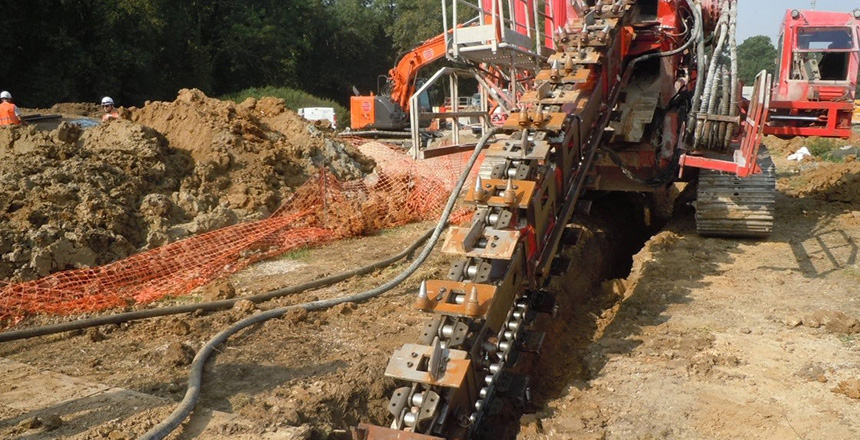 Réalisation d'un écran étanche au Trenchmix