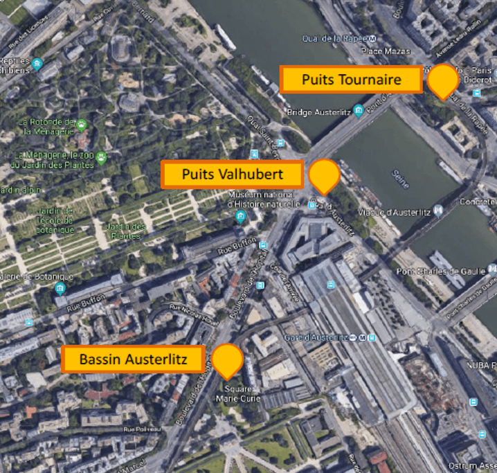 Mapa Paris Tanque Austerlitz