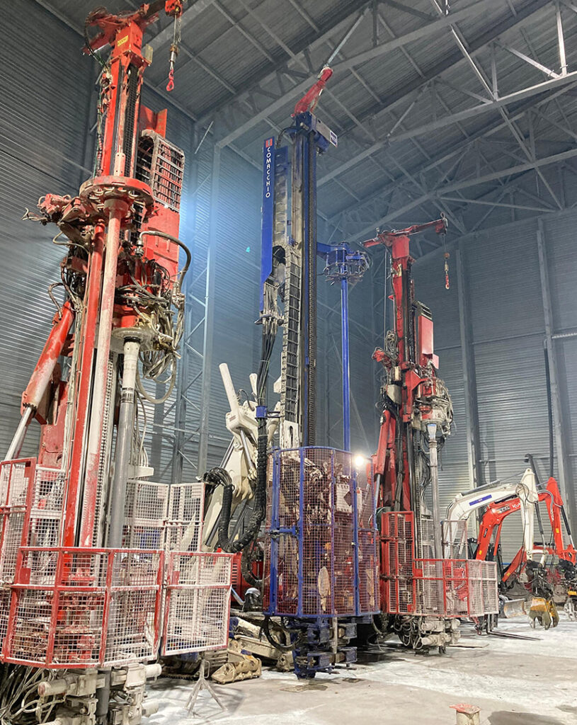 Soletanche Bachy drilling machines on Lyon-Turin tunnel