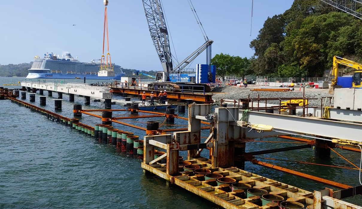 Construction d'un quai à Sydney par Brady civil marine