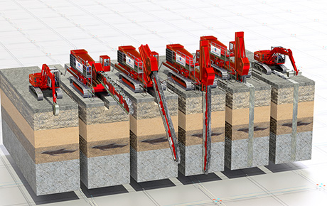 Etapes du procédé de soil mixing : le trenchmix