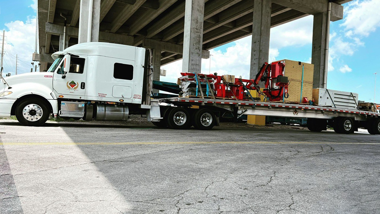 Transport de la HC05 à son arrivée aux Etats Unis