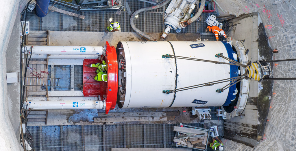 Lancement du micro tunnelier sur le chantier d'eau et assainissement à Paris