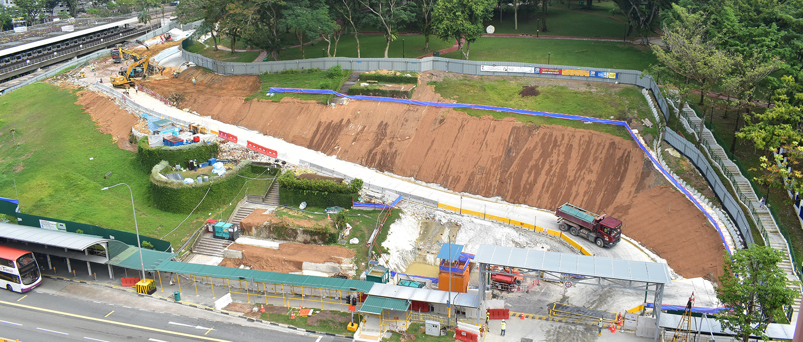 CR116 - Travaux de paroi moulée, tirant, tunnels pour une station de transport en commun