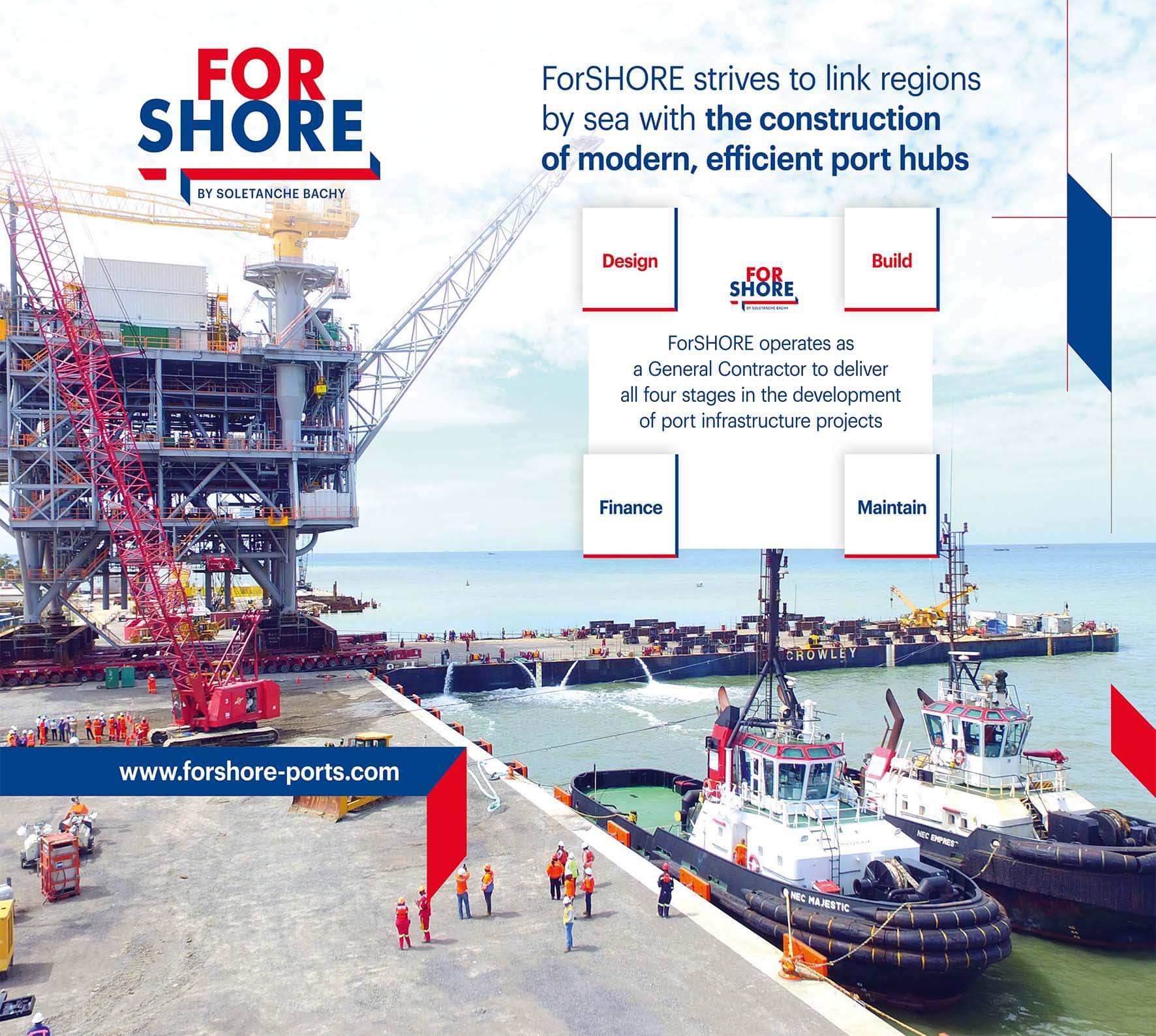 ForSHORE apoya a sus clientes en sus proyectos de construcción y reparación de infraestructuras portuarias 