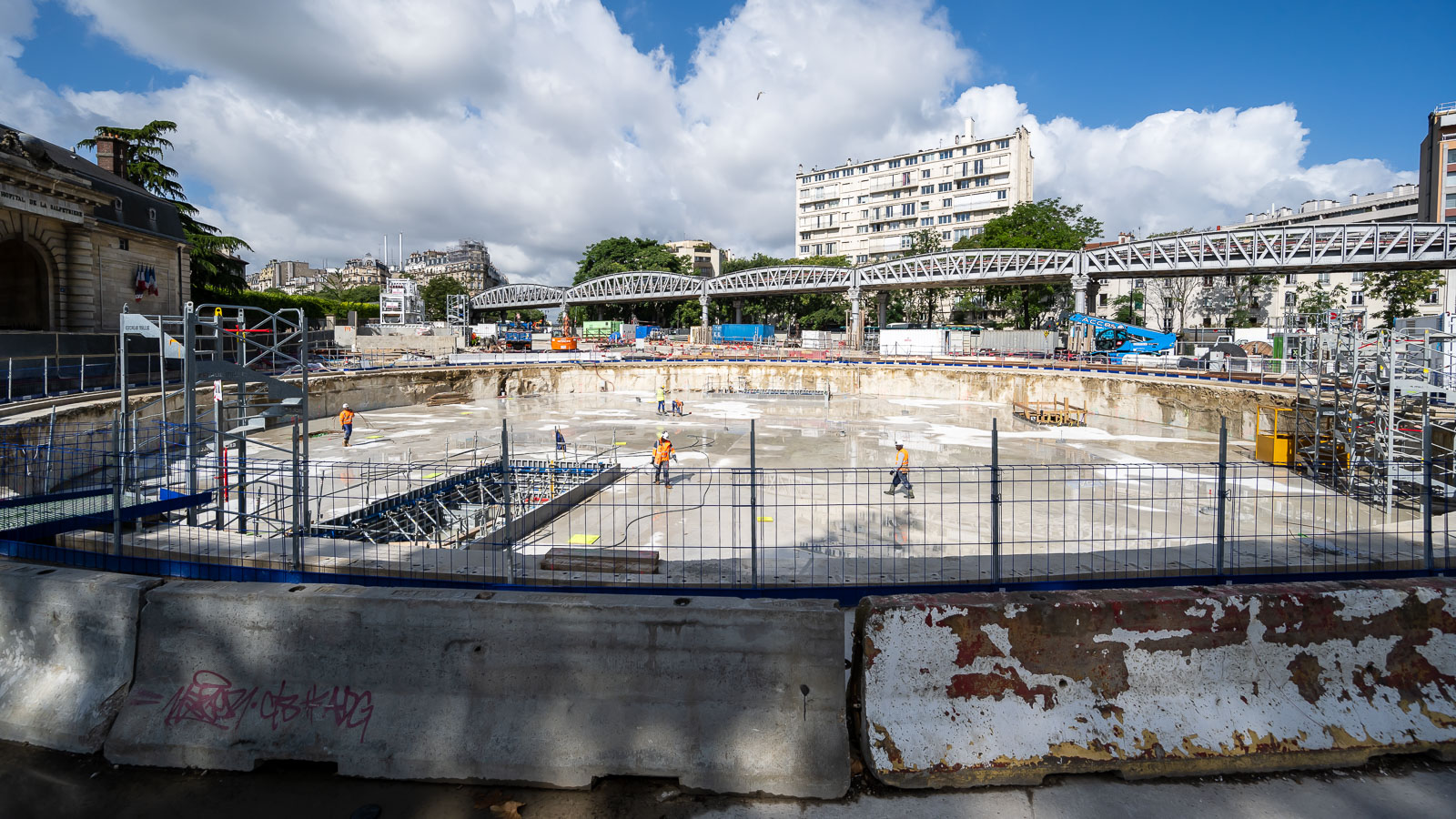 Le chantier du bassin d'Austerlitz, Paris