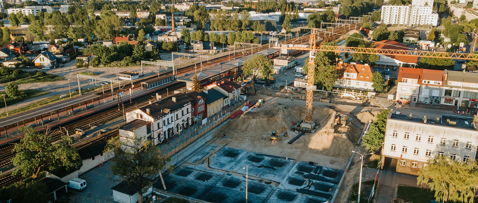 Vue aérienne du projet de parking souterrain