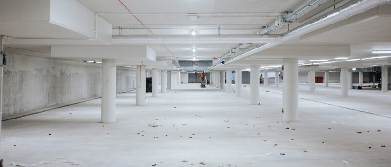 Réalisation de parking souterrain en paroi moulée en Pologne