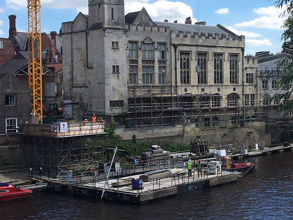 la restauration du Guildhall de York