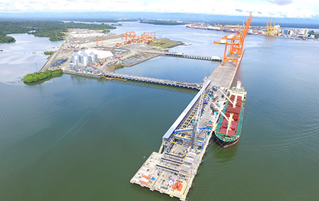 Port d’Aguadulce, terminaux SPIA et Boscoal Buenaventura, Colombie vue aerienne