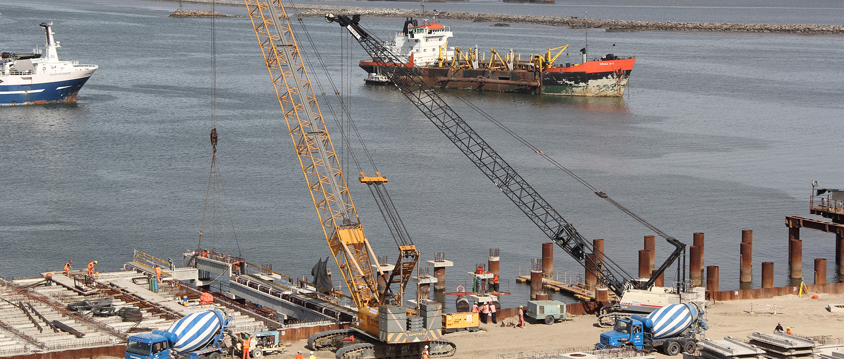 Muelle C+D, port de Montevideo Soletanche Bachy
